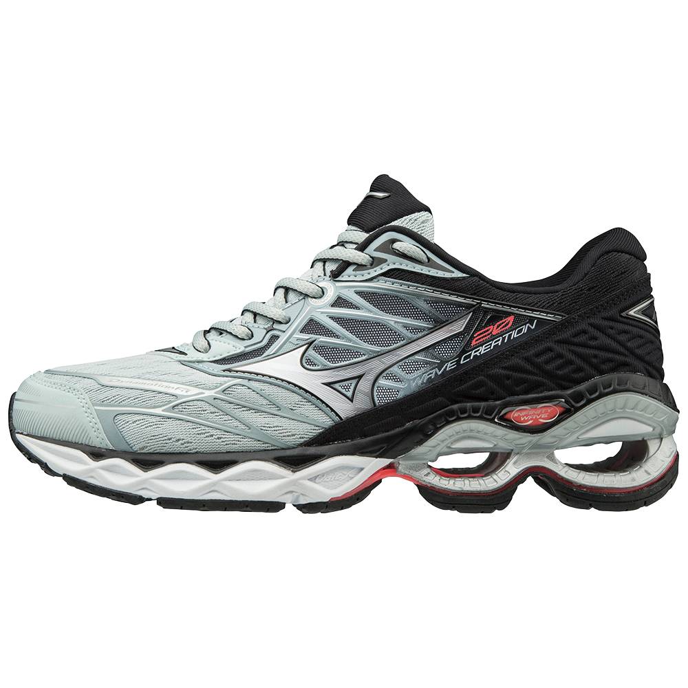 Mizuno Wave Creation 20 - Bayan Koşu Ayakkabısı - Mavi/Siyah/Gümüş Türkiye (ZVCLHM-481)